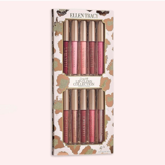 NWT Ellen Tracy 10-Piece Lip Gloss Set – Variety of Shades - Picture 2 of 3